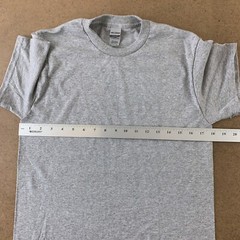 Gildan Dry Blend Mens Size Small Heather Gray Short Sleeve Crew Neck T-Shirt New