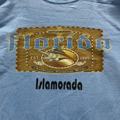 District Threads Shirt Mens XL Blue Florida Islamorada Graphic Long Sleeve