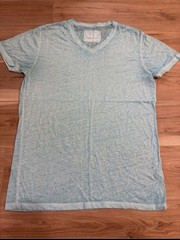 Buckle Men’s Short Sleeve Burnout Tees – Light Blue, Charcoal, Navy Large