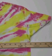 New Tie Dye Men’s T-Shirt Yellow Pink Adult Medium Multicolor Summer Spider