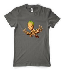 Groot Vs Wolverine Mashup Superhero Movie Personalised Unisex Adult T Shirt