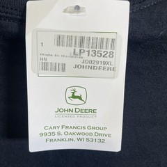 John Deere Logo T-Shirt Mens XL Short Sleeve Black NEW