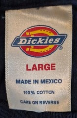 Dickies Workwear Logo Men’s Large T-Shirt Navy Blue