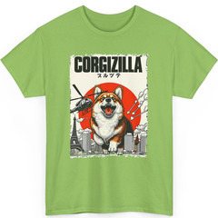 CorgiZilla Parody Japanese Art Corgi Dog Mom Dad Unisex Adult T-Shirt