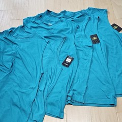 (Lot 6x) ATHLETIC WORKS DRIWORKS COOL TURQUOISE TRI BLEND MUSCLE Tank Sz M Tee