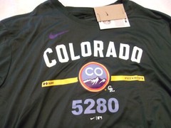 NWT Nike dri fit T, Colorado Rockies, men’s XXL, heather green, MLB, polyester
