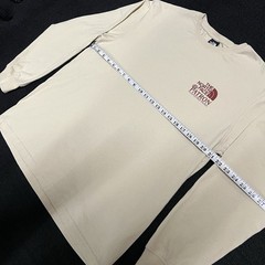 The North Face Long Sleeve T-Shirt Plastic Free Peaks Patron Mens Large Beige