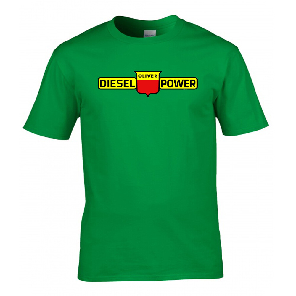 Oliver Diesel Power Farm Tractor Men’s Irish Green T-Shirt Size S to 5XL