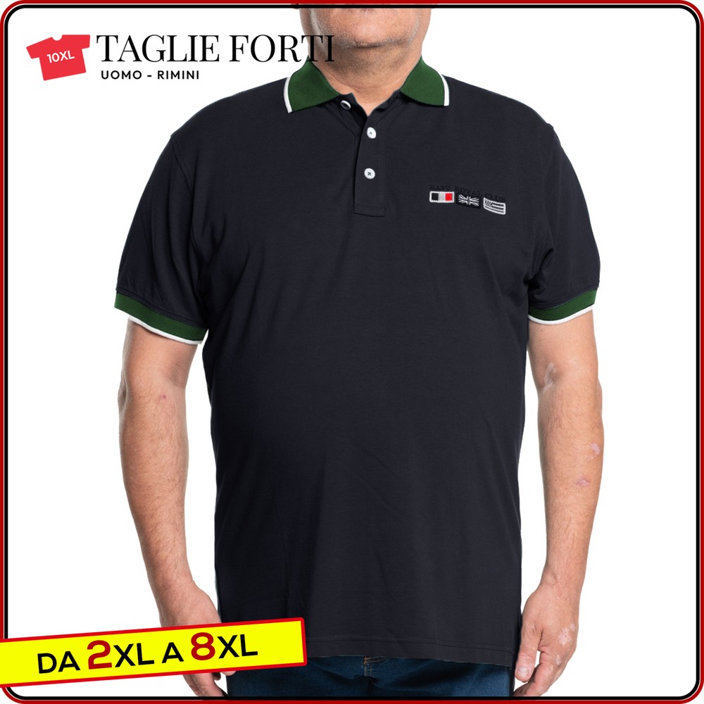 men’s short sleeve cotton polo shirt with collar PLUS SIZES from 2xl to 10xl