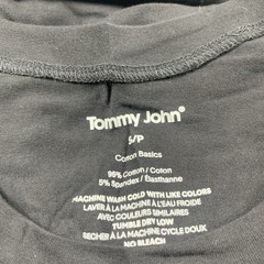 Tommy John Men’s Crew Neck T Shirt Black Cotton Basics Small Pack of 2