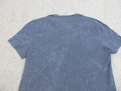 John Varvatos Shirt Mens XL Blue Mineral Wash Cotton Crewneck Tee Casual Peru