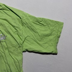 Vintage Panama Jack T-Shirt Large Neon Lime Green Double Sided Mascot Graphic 80
