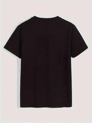 Men’s 100% Pure Cotton Summer Loose Oversized Casual Paris Letter Printed Sports