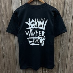 Vintage Johnny Winter Dragon Graphic Band Tee Shirt Black 90s Guitar Mens Large