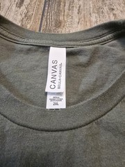 El Jeffe Energy T-Shirt 2XL Olive Green Bella Canvas Graphic Tee Soft Cotton