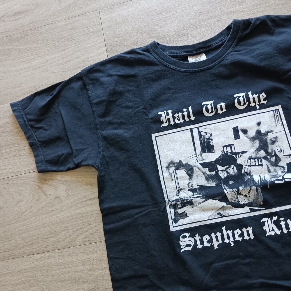 Hail To The STEPHEN KING ! Horror T-Shirt Tee COMFORT COLORS Black 43″ Large