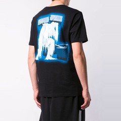 Off-White Ice Man Digital Letter Print Short Sleeve T-Shirt