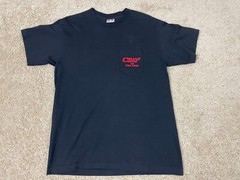 Vintage Tee Jays T-Shirt Mens Large Single Stitch USA Sof Tee Crane Cams Black