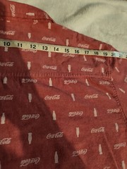 Coca Cola Print Red Shirt Size Xl Sz Lg button front Unisex Memorabilia