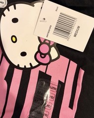 Sanrio Hello Kitty Men’s Black Cotton Blend Graphic Crew Neck T-Shirt Size M