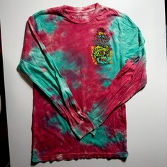 Killer Acid mens tie dye long sleeve shirt size small psychedelic skull back hit