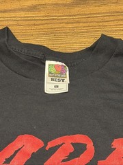 VTG DARE Shirt Large Black 90s Resist Drugs And Violence Fruit Of Look Tag