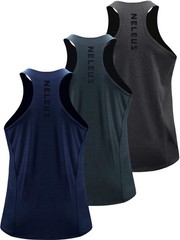 NELEUS Men’s 3 Pack Running Tank Top Dry Fit Y-Back Athletic Workout Tank Top…