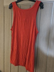 Bruno Banani Straight Line Mens Red Stripe Vest Top / Tank Top – Size Medium