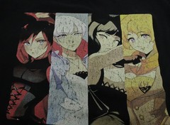 RWBY Anime Graphic T-Shirt Men’s Size L Black 100% Cotton Rooster Teeth T0503