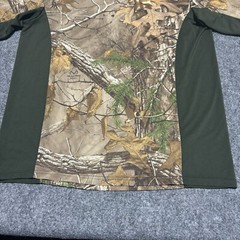 HABIT Shirt Mens Medium Green Short Sleeve Polyester Realtree Fishing Camouflage