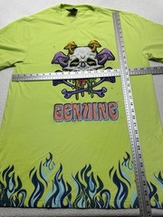 Genuine Mens Mushroom Skull Shirt Flames Bones Streetwear Trend Skeleton Shrooms