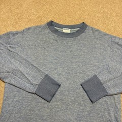 Vtg 60s Duofold Thermal Shirt Mens Medium Blue Double Layer Two Tone LS Grunge