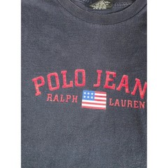 Polo Jeans Ralph Lauren Mens Navy Blue Graphic T-Shirt Large vintage Y2K retro