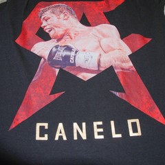 CANELO sz Medium PRO Athletic T Shirt Alvarez Boxing Graphic Gold “CANELO”