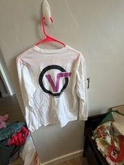 Vans Off The Wall Classic Fit Purple Circle V Logo Long Sleeve T-Shirt
