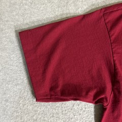 Vintage Fruit of the Loom Best Maroon Red Plain Blank 50/50 Blend T-Shirt Large