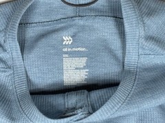 All In Motion Thermal Shirt Men XXL Blue Waffle Henley Casual Outdoor Layering