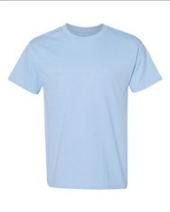 Hanes 5170 5XL EcoSmart Crewneck Short Sleeve Tee Pit to Pit 31″ Light Blue