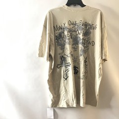 Boohoo Man Men’s Oversized Cross Renaissance T-Shirt Tee Size L Beige Tee New