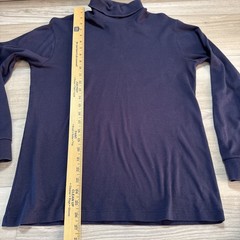 Vintage Bert Pulitzer Turtle Neck Blank Navy Blue Size L Made USA Single Stitch
