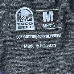 Taco Bell Work T Shirt Employee After Party Open Past Curfew Quote Grey Medium