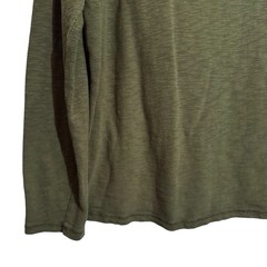 Lucky Brand Men’s Size Large Green Henley Shirt Long Sleeve Cotton Casual Lounge