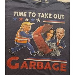Port & Company Donald Trump Take Out Garbage Men’s T-Shirt Navy Blue Large