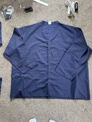 4XL Scrub Set Plus Size Navy Blue Medical Uniform V-Neck Straight Leg Mens 4X