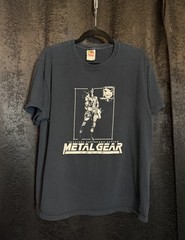Vintage Metal Gear Solid Tshirt Large MGS Fox Hound Solid Snake Faded Black