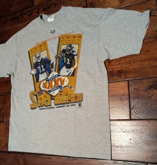 VTG 2001 Super Bowl 35 Baltimore Ravens NY Giants Ticket Tee T-Shirt – XL – NWT