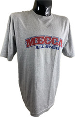 Mecca USA Vintage Y2K Hip Hop Varsity Script Graphic Tee Gray Size L NWT