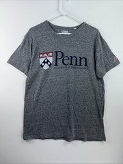 The League Gray U Penn Quakers Men’s Large Poly Cotton Blend T-shirt
