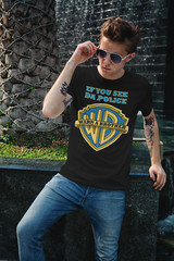 If You See Da Police Warn A Brother T-Shirt Funny Parody Tee Shirt Cops Swag