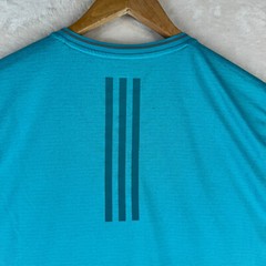 Adidas Running Supernova Men’s Size L Solid Turquoise Stretch Crew-Neck T-Shirt